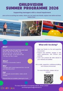 ChildVision Summer Programme Poster