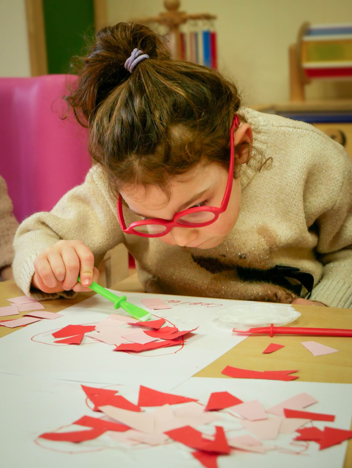 young girl painting